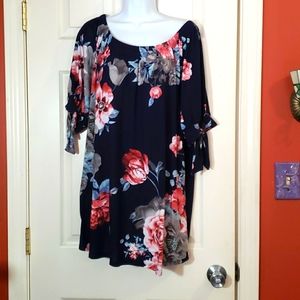 Now & Forever off the shoulder Floral top